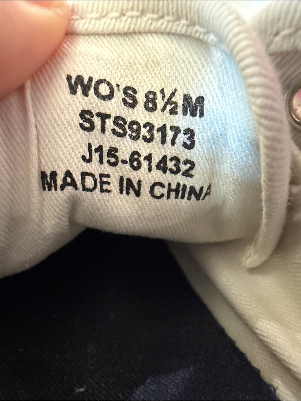 Sperry Women's Off-White Canvas Lace-Front Slip-Ons - Picture 9 of 9